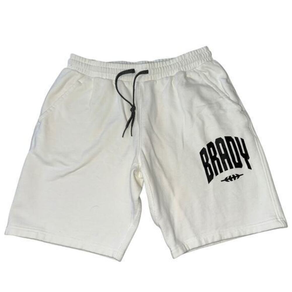 BRADY by Tom Brady Brand Men’s Size M White Black Varsity NFL Athletic Shorts
